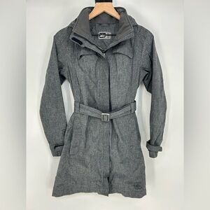 REI Trench E1 Elements Coat Soft Shell Rain Jacket Trench Length In Gray Size XS